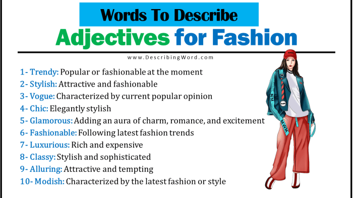 English clothes vocabulary worksheets worksheet fashion style describing adjectives esl words list pdf learning learn conversational google printable grammar accessories