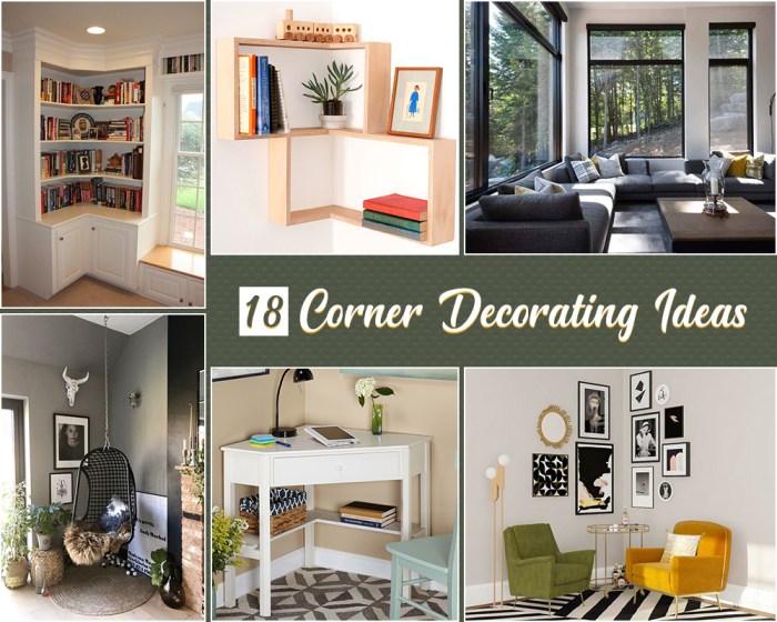 How to decorate room corners