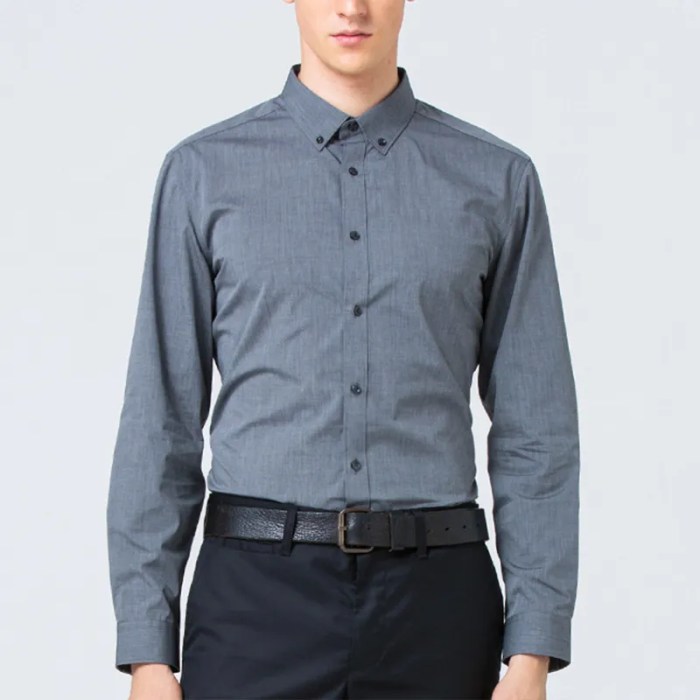 Dark grey dress shirt mens