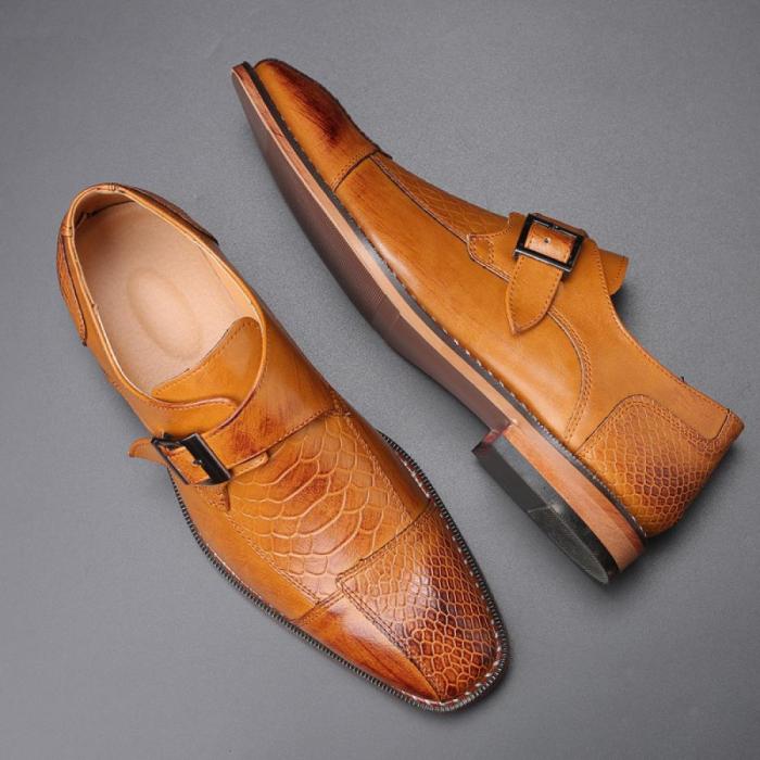 Mens brown leather dress shoes